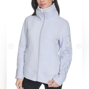 Calvin Klein White High-Collar Jacket